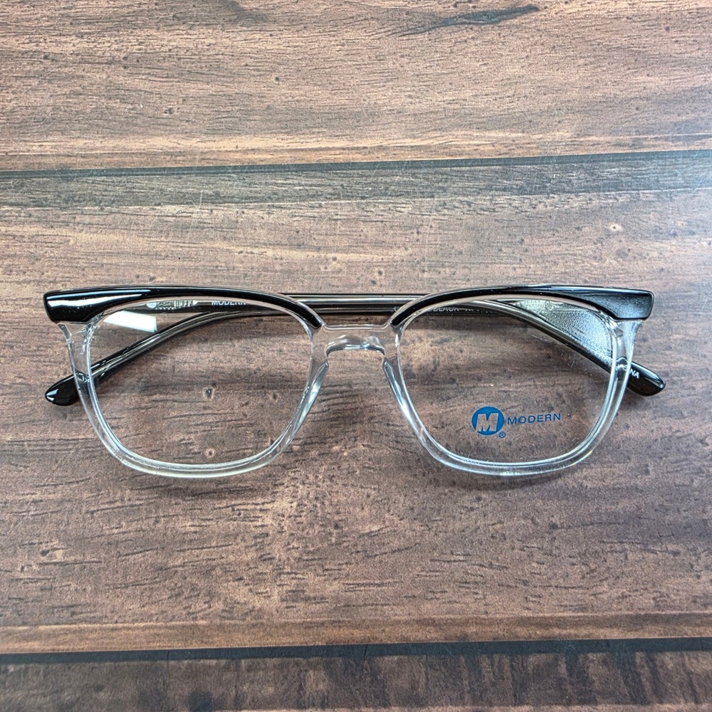 Modern Welcome Eyeglasses Crystal‎ Black Square Frame 49/19/140 Demo Lenses - Picture 7 of 9